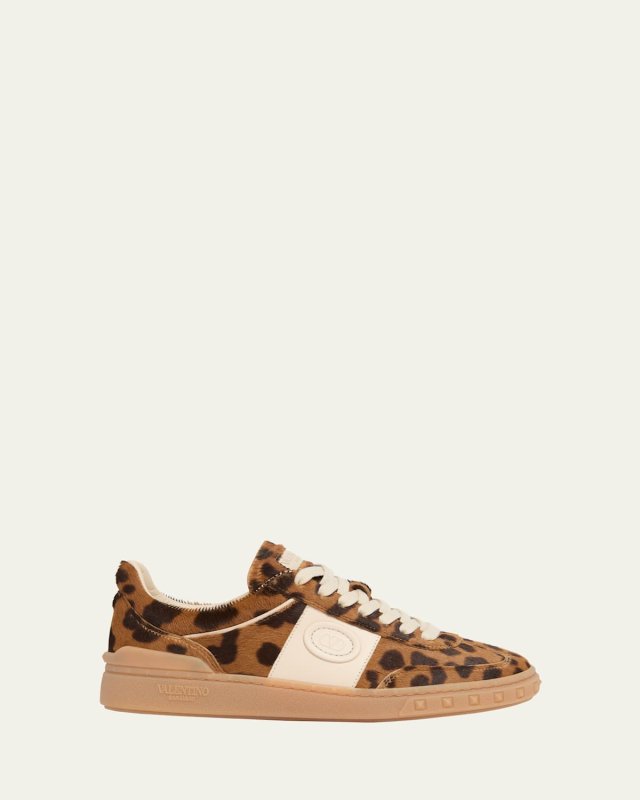 UpVillage Leopard Calf Hair Sneakers